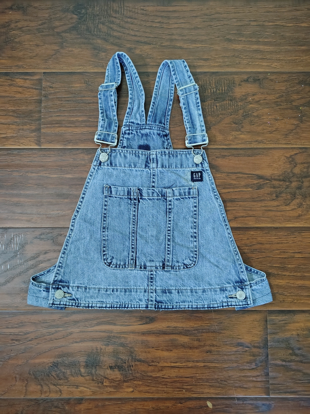 Custom GAP denim overalls bib crop top shirt Size M